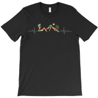 Hiking Mountains Alps Ecg Heartbeat Outdoor Bouldering Hiker T-shirt | Artistshot