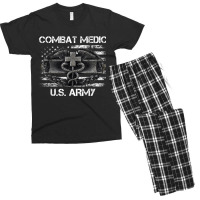 Vintage Army Combat Medic Veteran Gift For Us Army Veteran Men's T-shirt Pajama Set | Artistshot