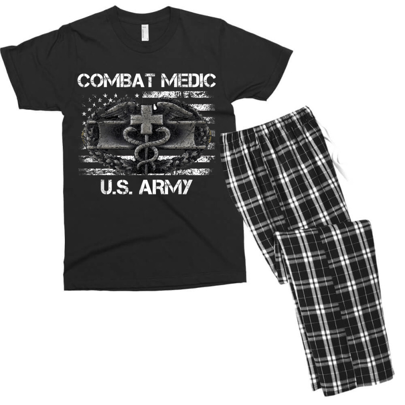 Vintage Army Combat Medic Veteran Gift For Us Army Veteran Men's T-shirt Pajama Set by FionaMciver | Artistshot