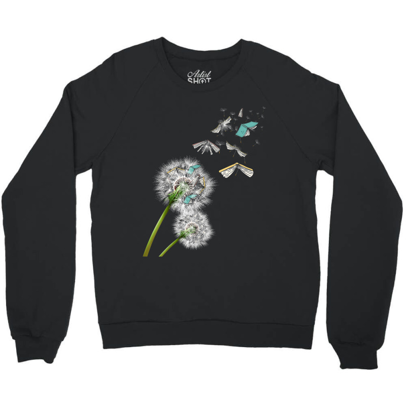 Dandelion Books Reading Crewneck Sweatshirt by AaronFosterJr. | Artistshot