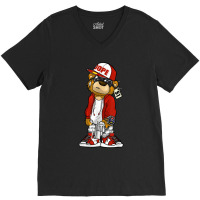 Hip Hop Dope Hustle Teddy Bear Rap Lover Clothing Men Women V-neck Tee | Artistshot