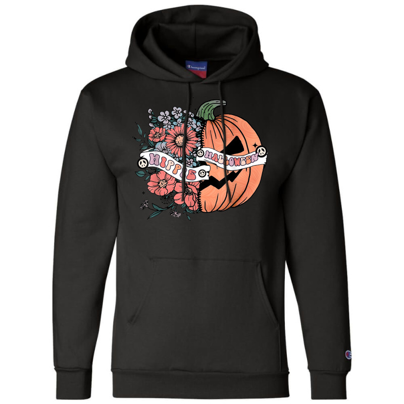 Hippie Halloween Ghost 60s 70s Costume Groovy Spooky Season Champion Hoodie | Artistshot