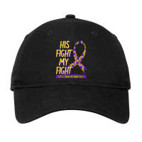 His Fight Is My Fight Sotos Syndrome Cerebral Gigantism Gift Adjustable Cap | Artistshot