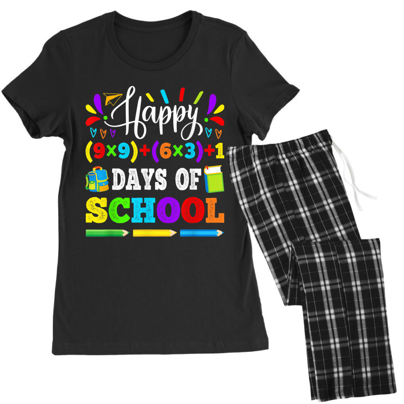 Happy 100 Days Of School 100th Math Equation Teacher Kids Women's Pajamas Set by SheilaAntoinette | Artistshot