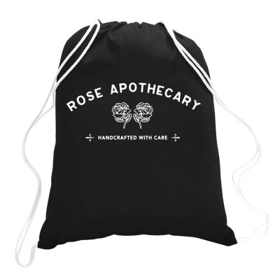 Rose Apothecary   White Drawstring Bags Designed By Kevin Design
