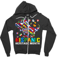 Hispanic Heritage Month Dinosaur Kid Boy Girl Toddler Latino Zipper Hoodie | Artistshot