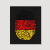 German Fingerprint Germany Flag Deutsche Dna Cute Patriotic Portrait Canvas Print | Artistshot