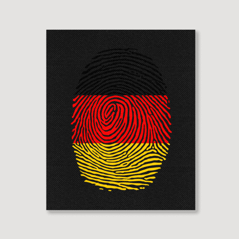 German Fingerprint Germany Flag Deutsche Dna Cute Patriotic Portrait Canvas Print by TresaHollen | Artistshot