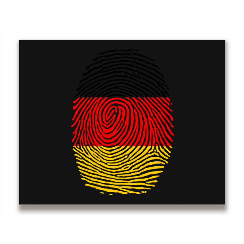 German Fingerprint Germany Flag Deutsche Dna Cute Patriotic Metal Print Horizontal by TresaHollen | Artistshot