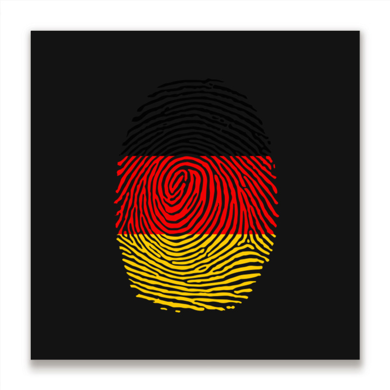 German Fingerprint Germany Flag Deutsche Dna Cute Patriotic Metal Print Square by TresaHollen | Artistshot