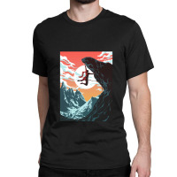 Climbing Girl Vector Art Classic T-shirt | Artistshot