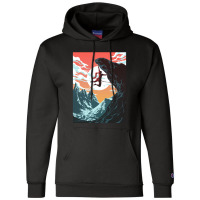 Climbing Girl Vector Art Champion Hoodie | Artistshot