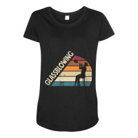 Glassblowing Glassworking Lampworking Glassblower Silhouette Maternity Scoop Neck T-shirt | Artistshot