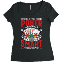 Funny Poker Smart Sport Distressed Hold Em Card Game T Shirt Women's Triblend Scoop T-shirt | Artistshot