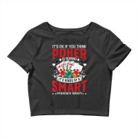 Funny Poker Smart Sport Distressed Hold Em Card Game T Shirt Crop Top | Artistshot