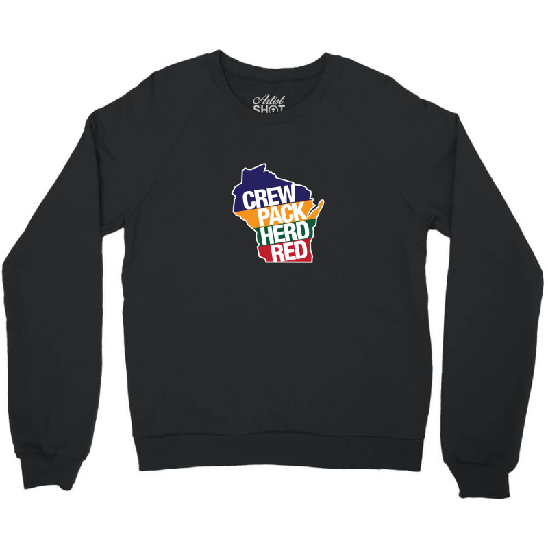 Crew Pack Herd Red Wisconsin Crewneck Sweatshirt | Artistshot