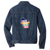 Crew Pack Herd Red Wisconsin Men Denim Jacket | Artistshot