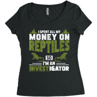 Investigator Repeat Funny Herpetologist Reptiles T Shirt Women's Triblend Scoop T-shirt | Artistshot