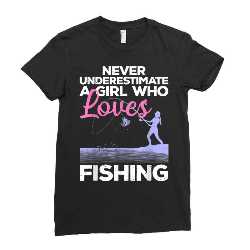 Cool Fishing For Women Girls Fisherman Fish Lure Saltwater T Shirt Ladies Fitted T-Shirt by haitequila | Artistshot