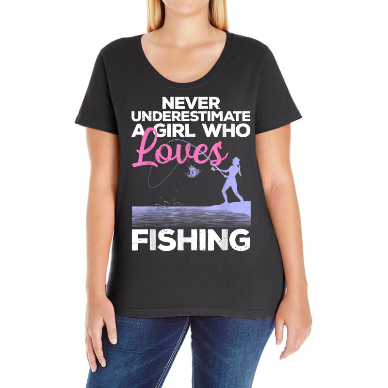 Cool Fishing For Women Girls Fisherman Fish Lure Saltwater T Shirt Ladies Curvy T-Shirt by haitequila | Artistshot