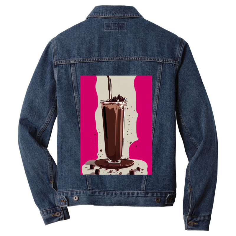 Chocolate Milkshake 1 Men Denim Jacket by RommelRRaj | Artistshot