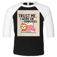 Lazy Sleepy Sloth Work Freelancer Freelancing Funny T Shirt Toddler 3/4 Sleeve Tee | Artistshot