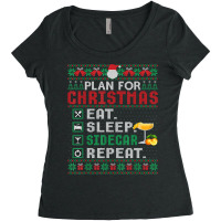 Plan For Christmas Eat Sleep Sidecar Repeat Cocktail T Shirt Women's Triblend Scoop T-shirt | Artistshot