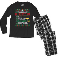 Plan For Christmas Eat Sleep Sidecar Repeat Cocktail T Shirt Men's Long Sleeve Pajama Set | Artistshot