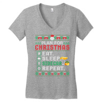 Plan For Christmas Eat Sleep Sidecar Repeat Cocktail T Shirt Women's V-neck T-shirt | Artistshot