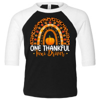 One Thankful Taxi Driver Rainbow Boho Fall Thanksgiving T Shirt Toddler 3/4 Sleeve Tee | Artistshot