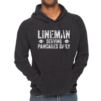 Football Lineman Shirt - Serving Pancakes Daily Vintage Hoodie | Artistshot