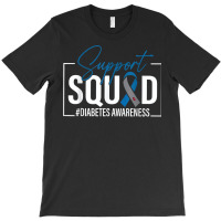 Diabetes Awareness T1d Blue Ribbon Support Squad Type 1 T Shirt T-shirt | Artistshot