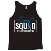 Diabetes Awareness T1d Blue Ribbon Support Squad Type 1 T Shirt Tank Top | Artistshot