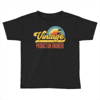 Production Engineer Vintage Sunset Profession Retro Job T Shirt Toddler T-shirt | Artistshot