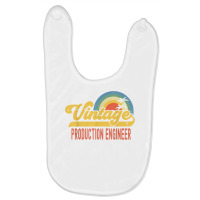 Production Engineer Vintage Sunset Profession Retro Job T Shirt Baby Bibs | Artistshot