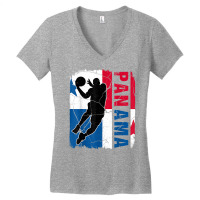 Panamanian Basketball Player Panama Flag Basketball Fans T Shirt Women's V-neck T-shirt | Artistshot