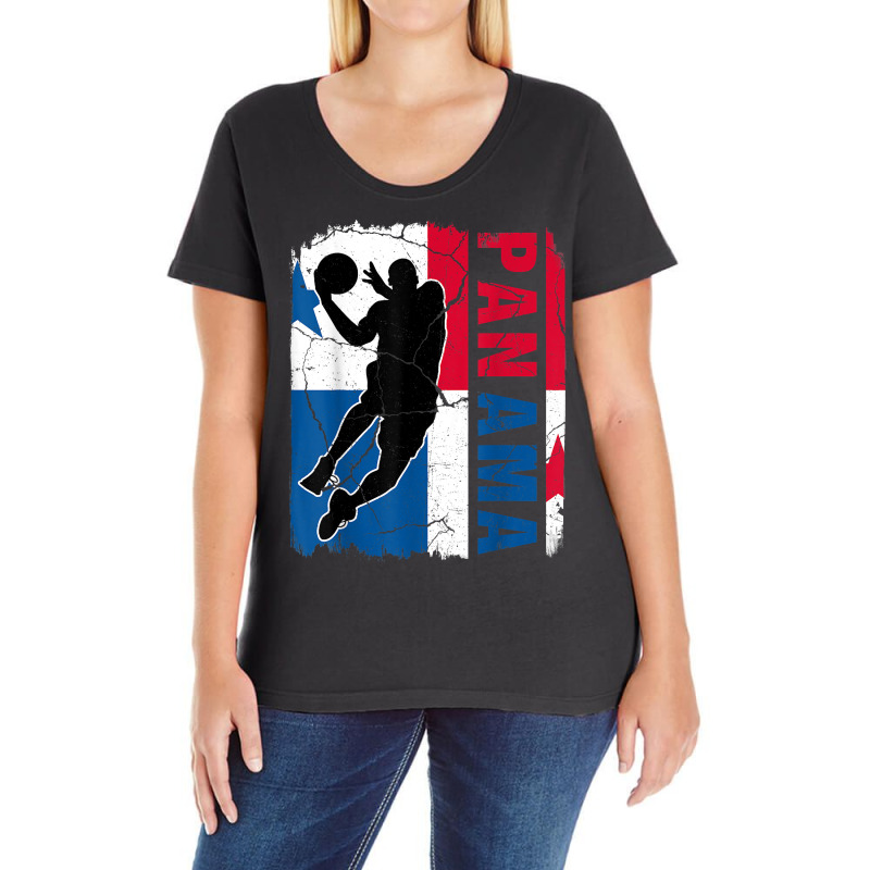 Panamanian Basketball Player Panama Flag Basketball Fans T Shirt Ladies Curvy T-Shirt by halexvvchukle | Artistshot