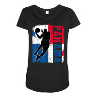 Panamanian Basketball Player Panama Flag Basketball Fans T Shirt Maternity Scoop Neck T-shirt | Artistshot