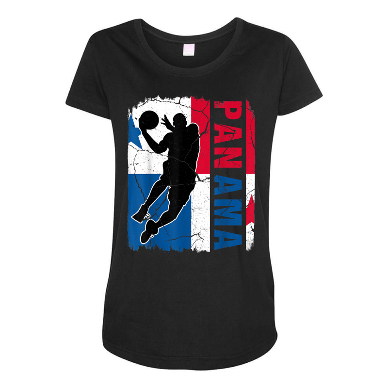 Panamanian Basketball Player Panama Flag Basketball Fans T Shirt Maternity Scoop Neck T-shirt by halexvvchukle | Artistshot