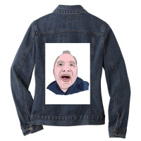 Bob Mortimer’s Train Guy Ladies Denim Jacket | Artistshot