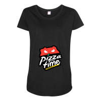 Pizza Time Maternity Scoop Neck T-shirt | Artistshot