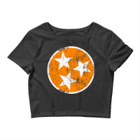 Orange White Tennessee Flag Hoodie Vintage Hooded Sweatshirt Crop Top | Artistshot