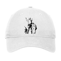 Banksy Searching A Soldier Adjustable Cap | Artistshot