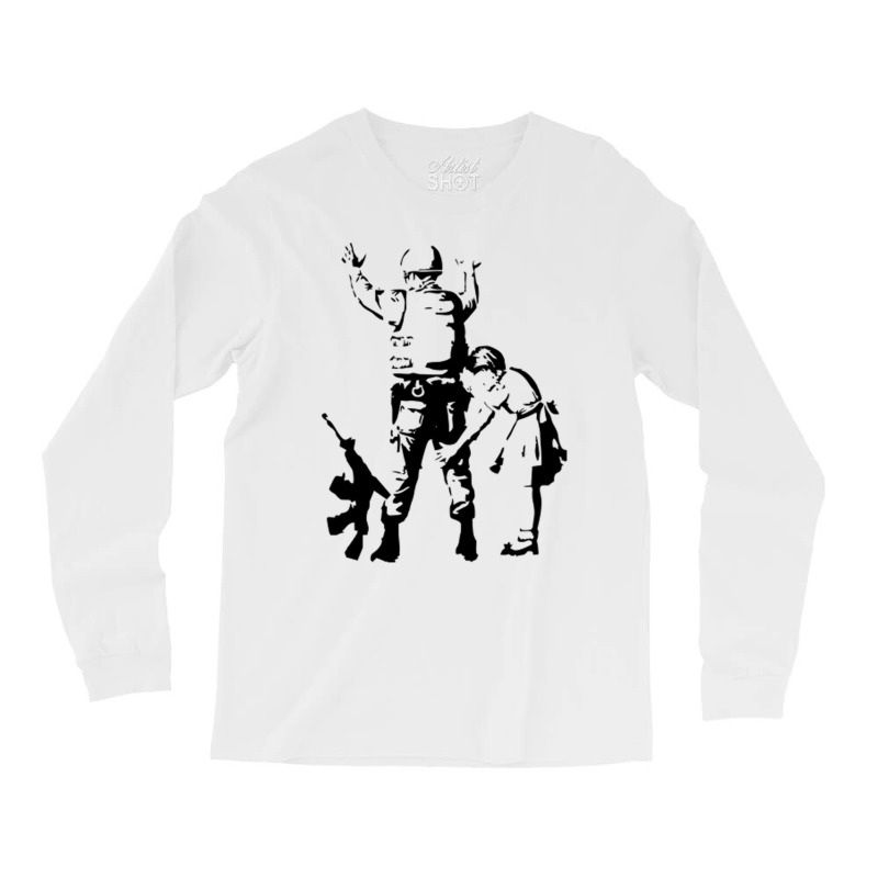 Banksy Searching A Soldier Long Sleeve Shirts | Artistshot