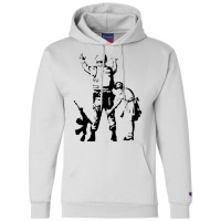 Banksy Searching A Soldier Champion Hoodie | Artistshot