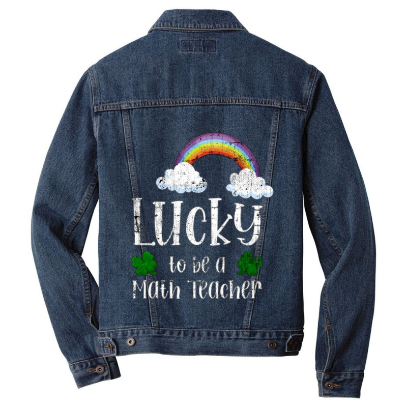 Lucky To Be A Teacher Men Denim Jacket | Artistshot