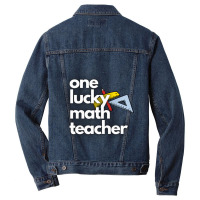 One Lucky Match Teacher  Premium Men Denim Jacket | Artistshot