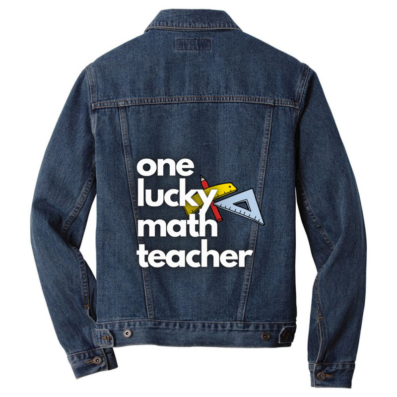 One Lucky Match Teacher  Premium Men Denim Jacket | Artistshot