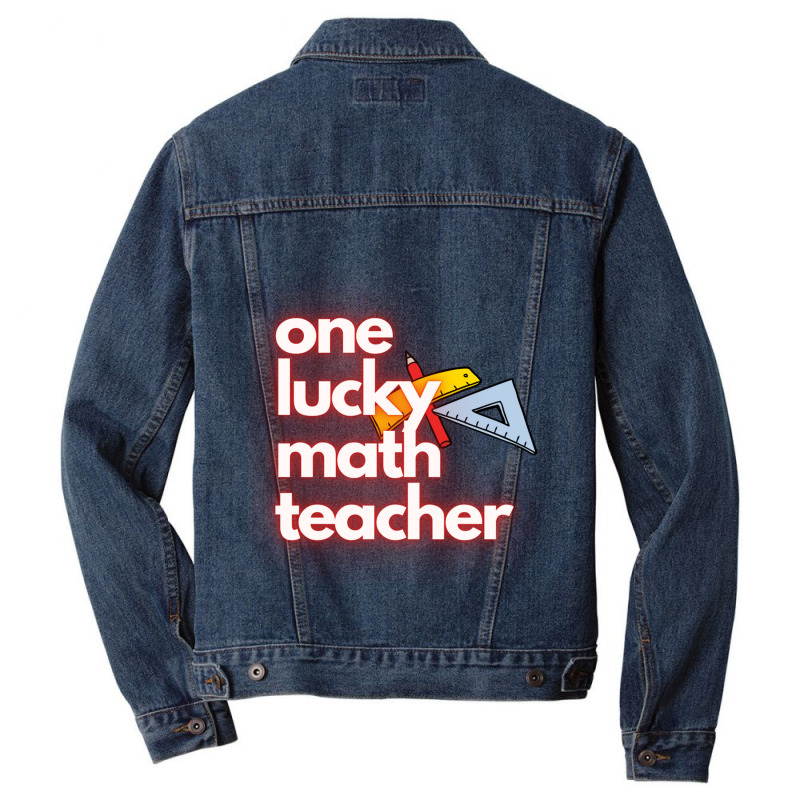 One Lucky Match Teacher  Premium Men Denim Jacket | Artistshot