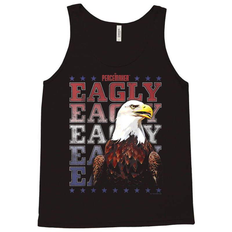 Womens Peacemaker Eagly Text Stack V Neck T Shirt Tank Top | Artistshot